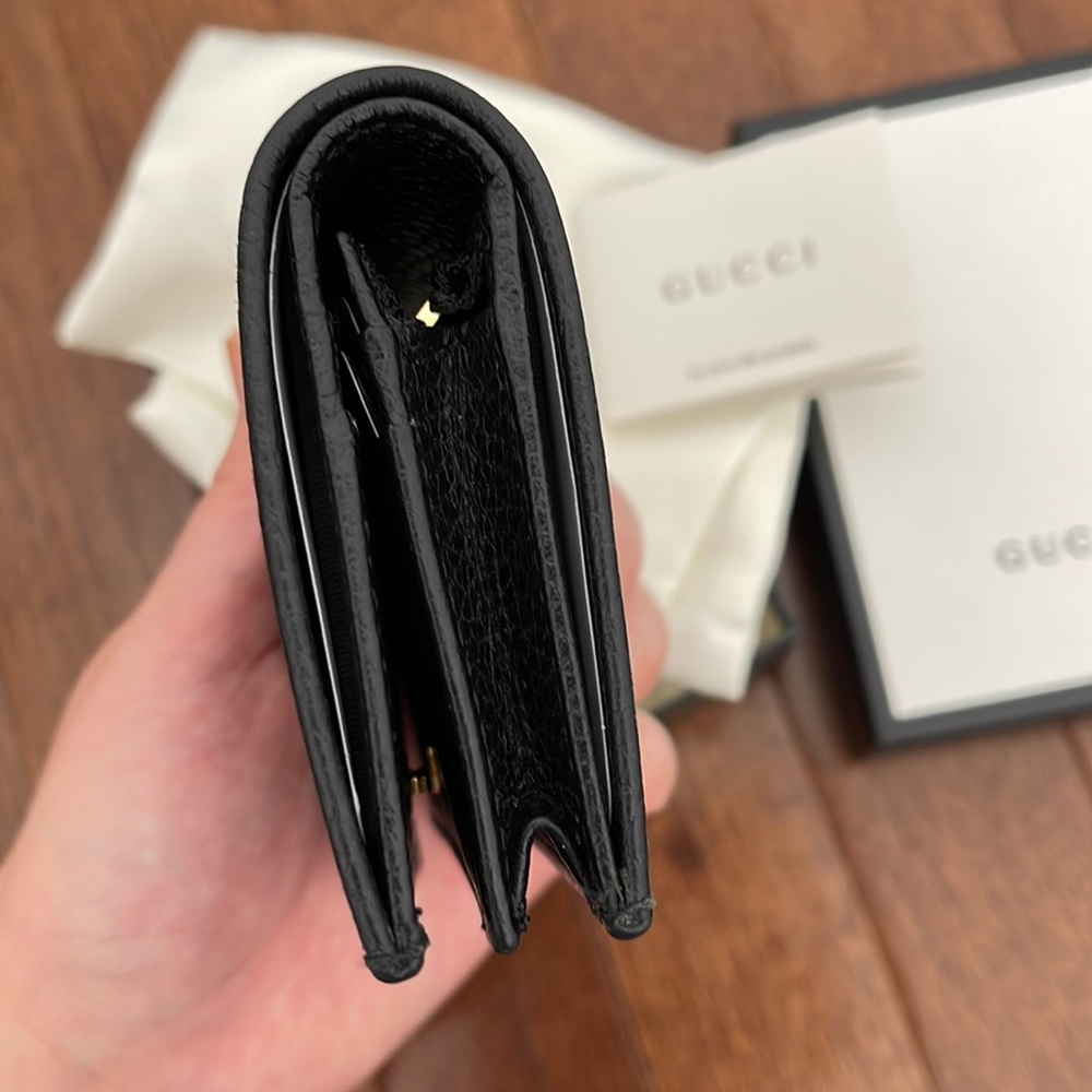 Gucci Leather Card Case Wallet Black - Picture 6 of 8